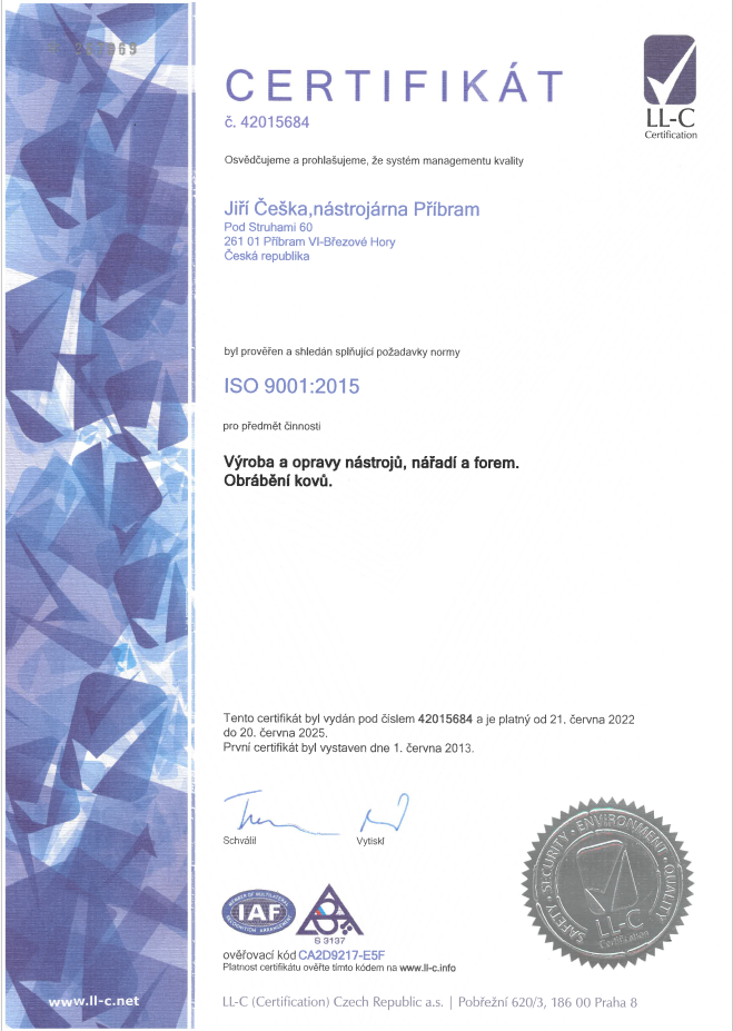 ISO 9001:2015 cz